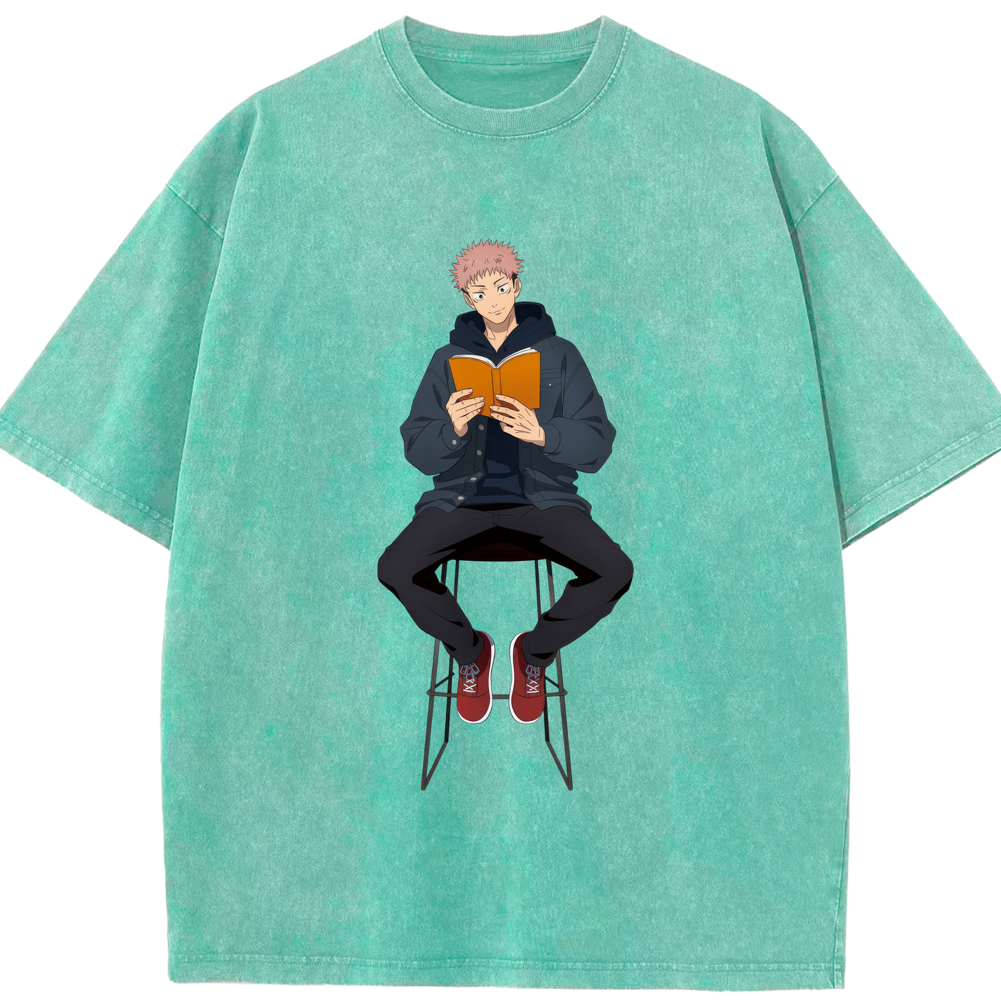（画像用） 呪術廻戦 Jujutsu Kaisen 綿100% ヴィンテージ風 半袖Tシャツ（フロントプリント）
